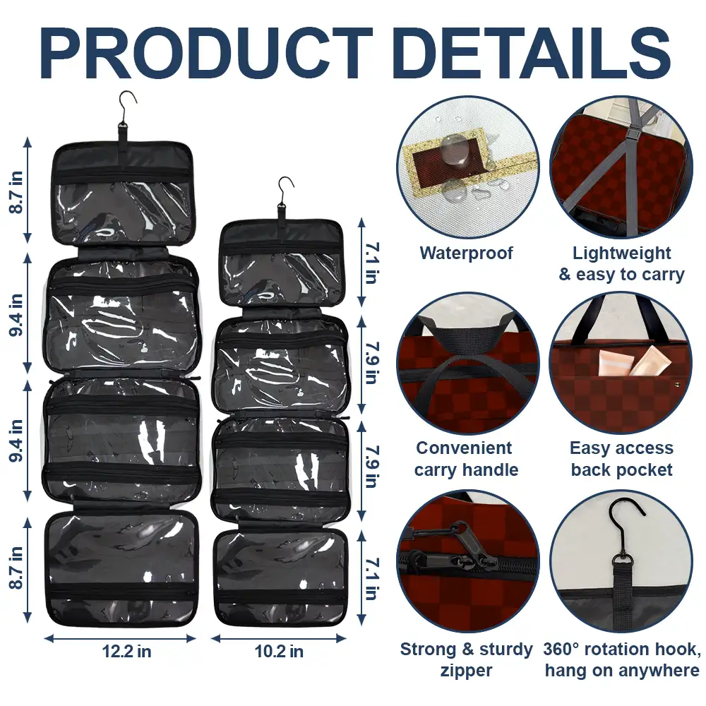 Monogram Name - Personalized Toiletry Bag - Image 5