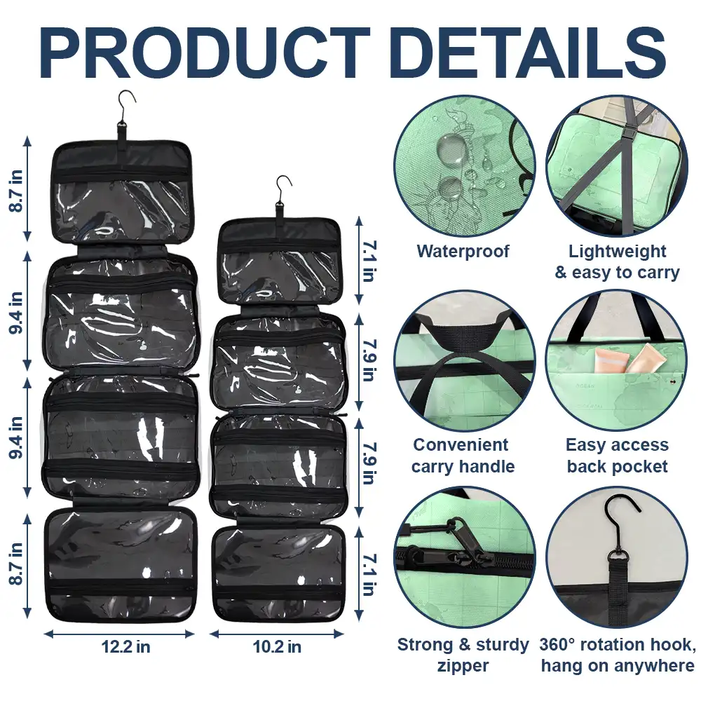 Monogram Travel Lover - Personalized Toiletry Bag - Image 5