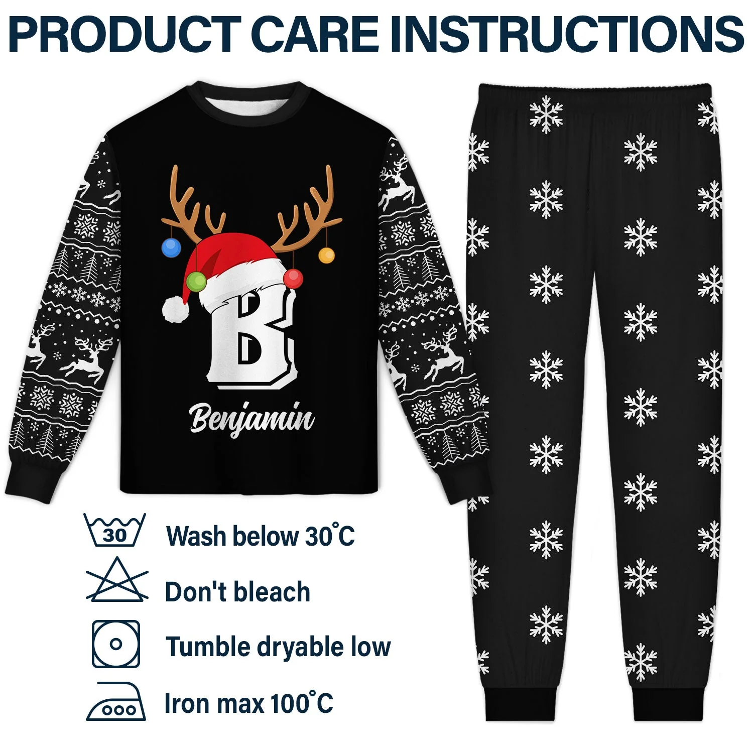 Monogrammed Family - Christmas, Gift For Family - Personalized Unisex Pajamas Set - Image 5
