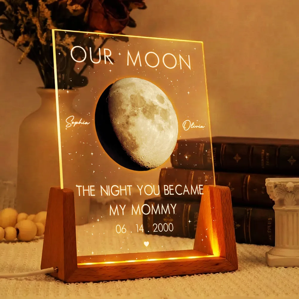 Moon Phase The Beginning Of Our Forever - Personalized Night Light - Image 4