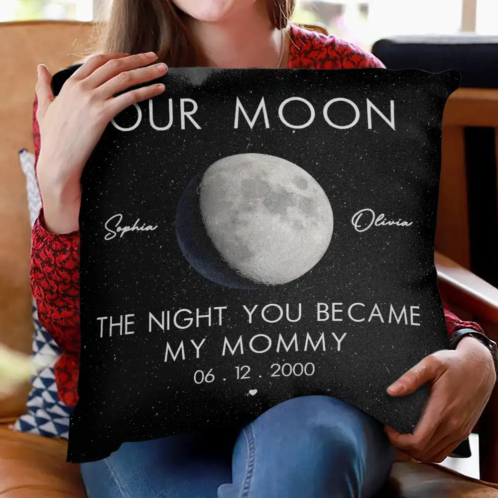 Moon Phase The Beginning Of Our Forever - Personalized Pillow - Image 2