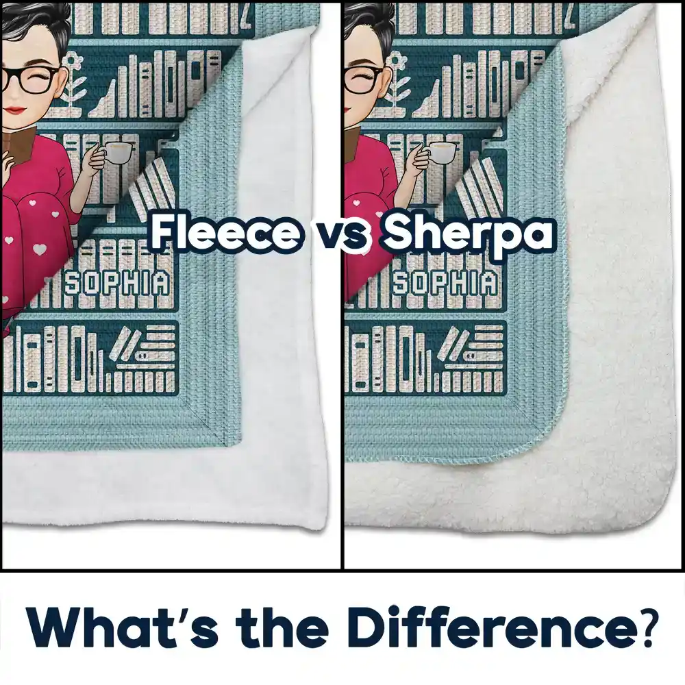 Mosaic Crochet Pattern Inspired This Is My Reading Blanket - Personalized Fleece Blanket, Sherpa Blanket - Image 4