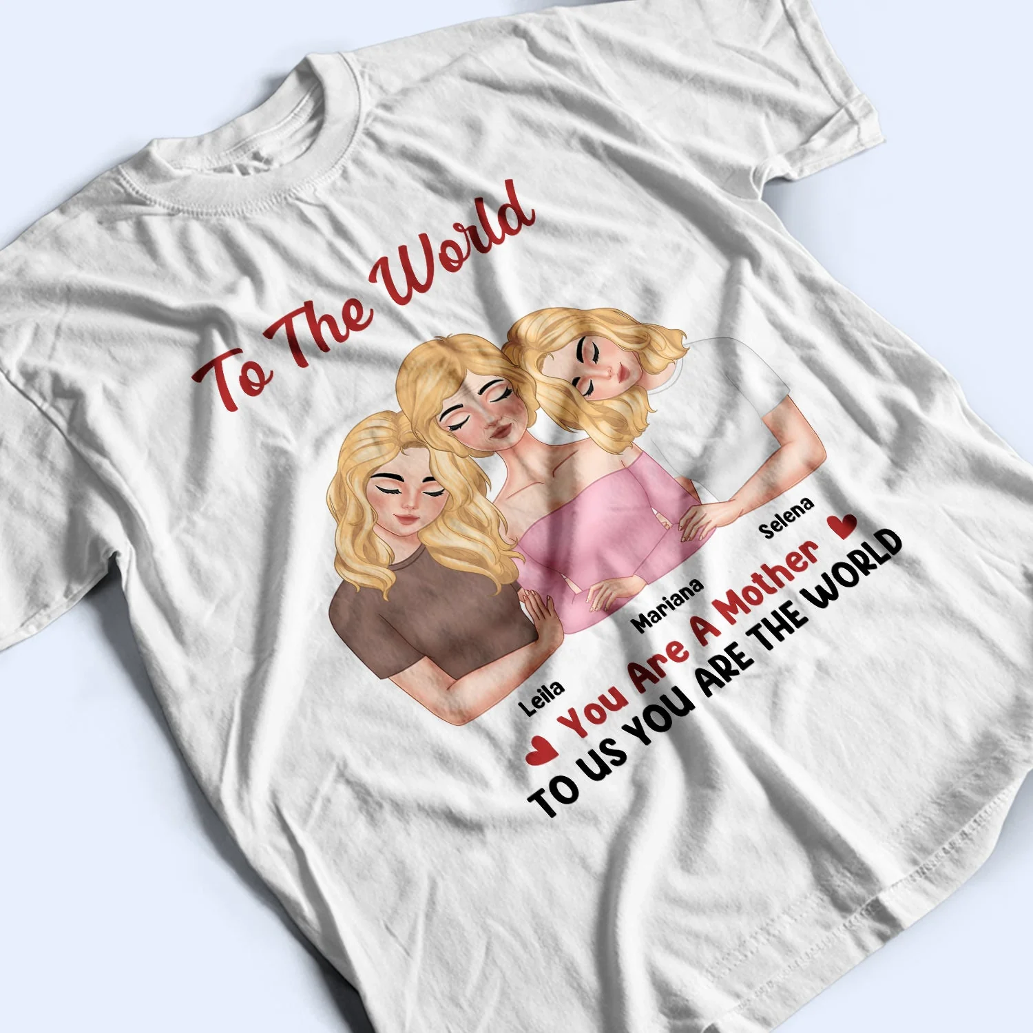 Mother And Daughter Forever Linked Together - Loving Gift For Mom - Personalized T Shirt - Image 3