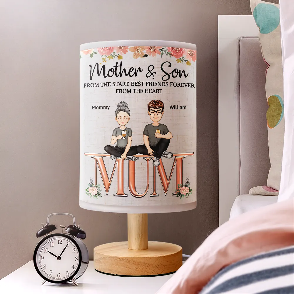 Mother And Daughters From The Start - Personalized Fabric Lamp - Image 2