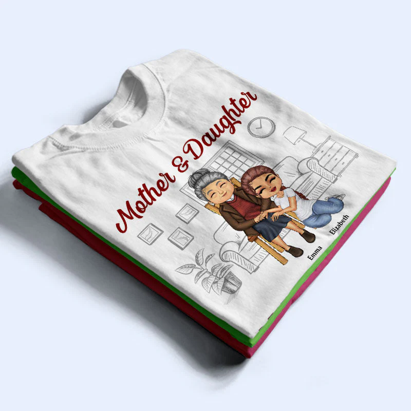 Mother And Daughters Sons Best Friends For Life - Mother Gift - Personalized Custom T Shirt - Image 2