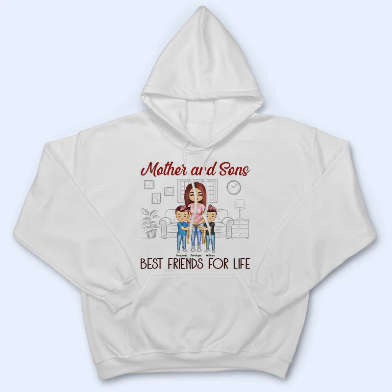 Mother And Daughters Sons Best Friends For Life - Mother Gift - Personalized Custom T Shirt - Image 4