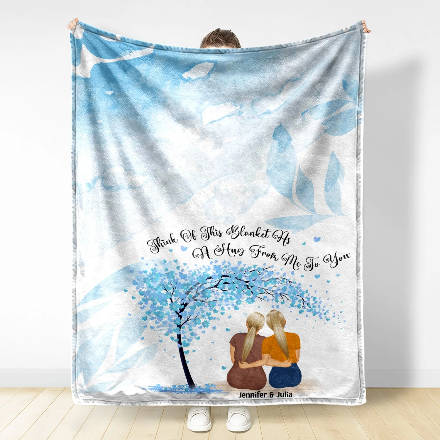 Mother As A Hug From Me - Gift For Daughter - Personalized Fleece Blanket - Image 2