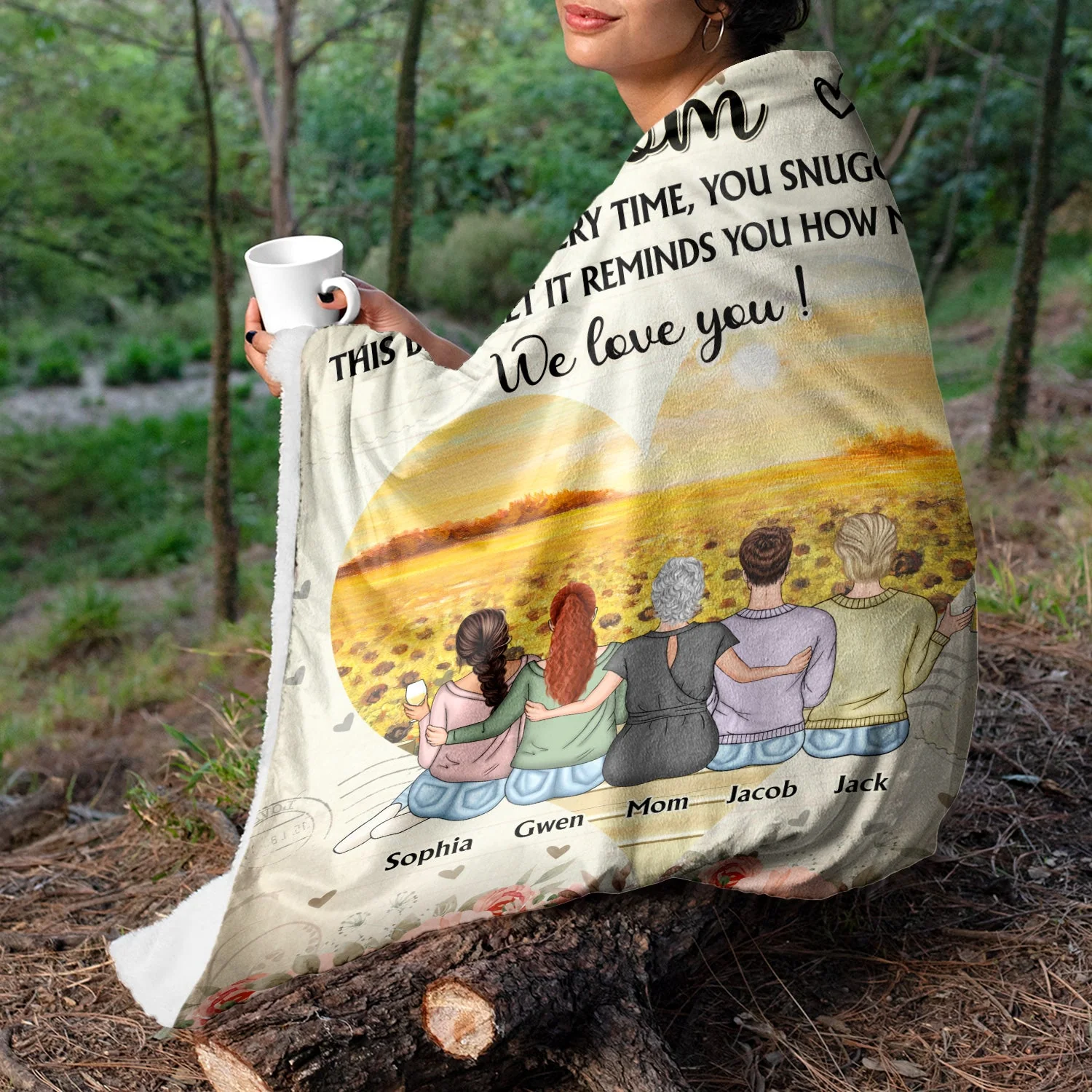 Mother & Children We Hope Every Time You Snuggle In This Blanket - Gift For Mom - Personalized Custom Fleece Blanket - Image 3