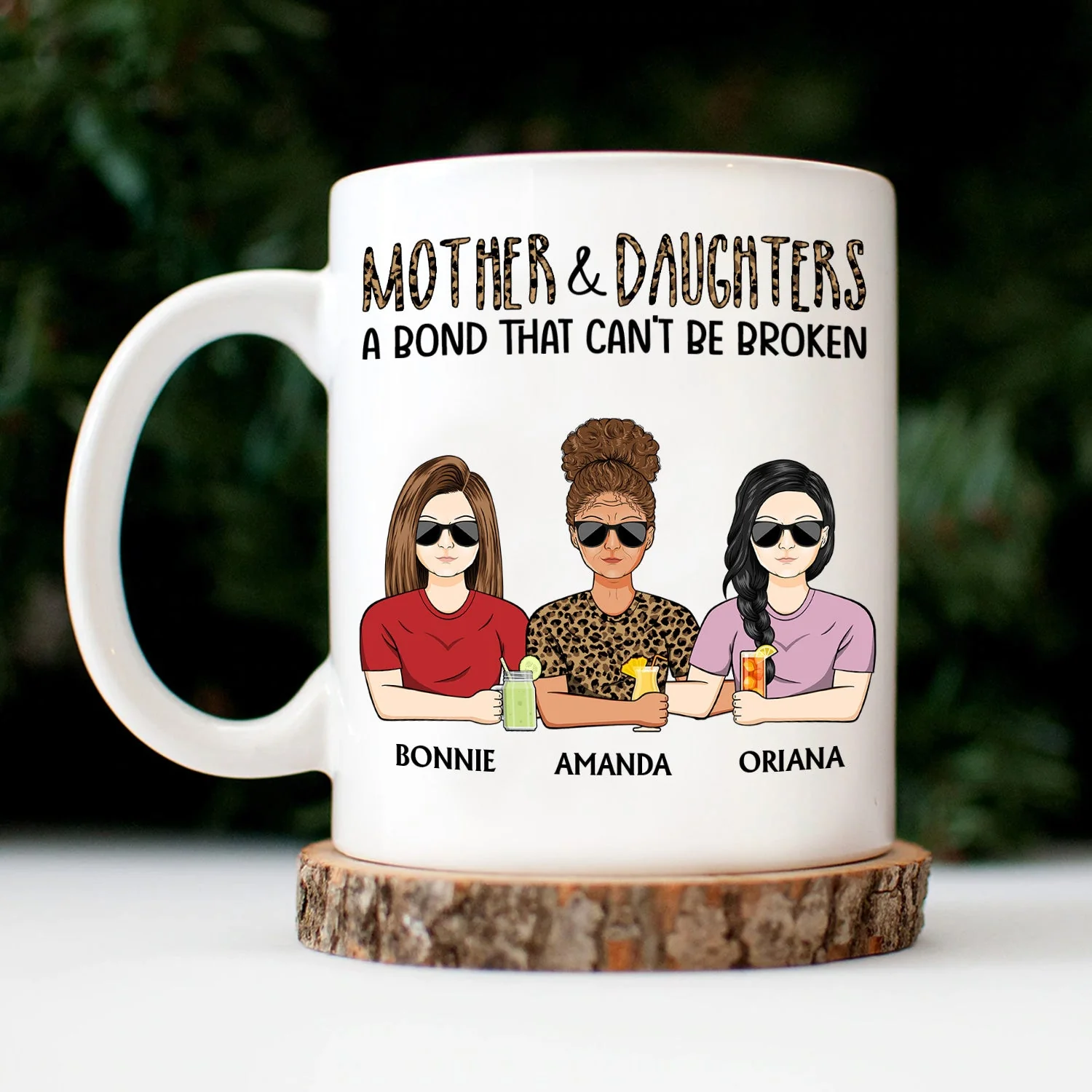 Mother & Daughter A Bond That Can't Be Broken Family - Gift For Mom, Mother, Grandma - Personalized Mug - Image 3