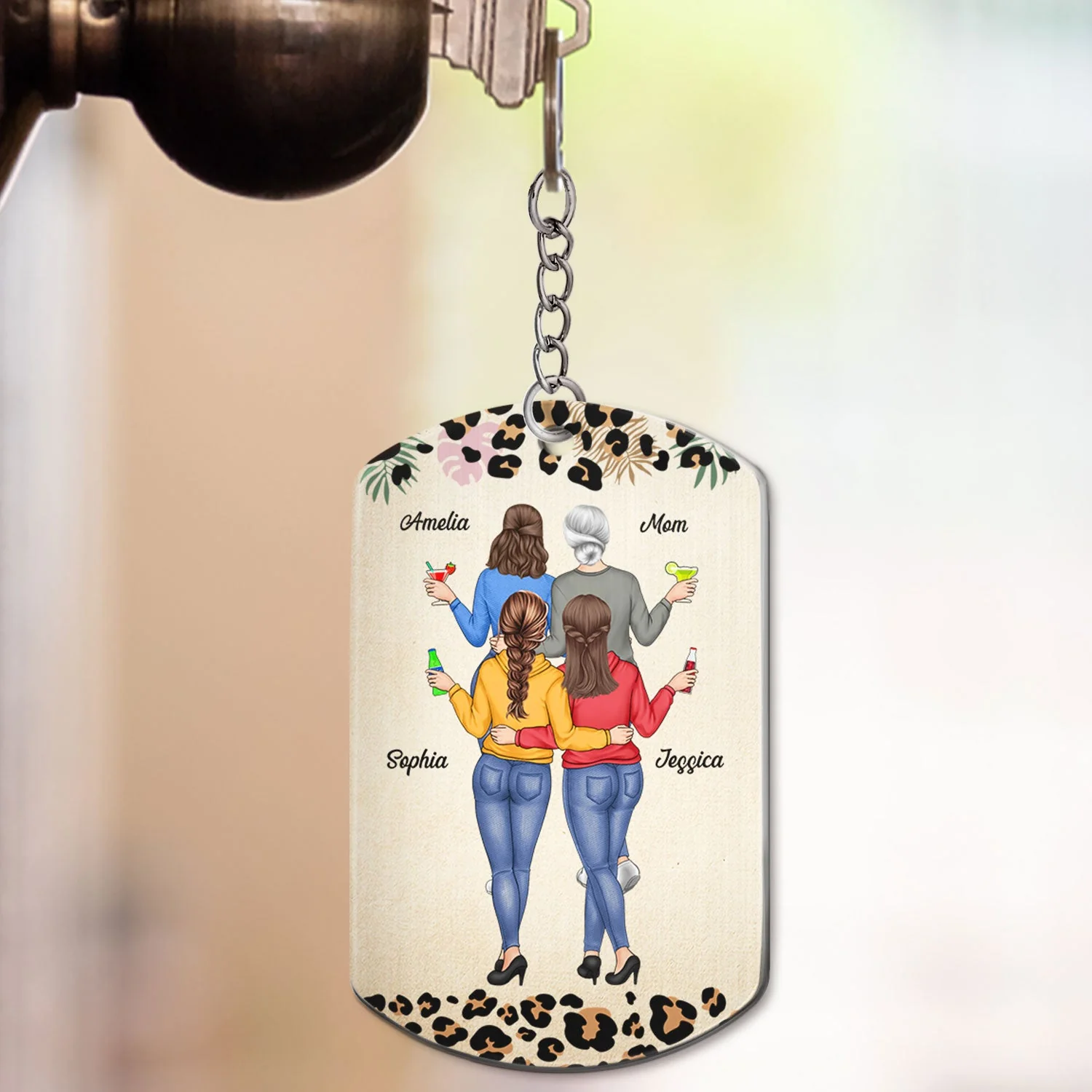 Mother & Daughter A Bond That Can't Be Broken - Gift For Mom, Mother, Grandma - Personalized Aluminum Keychain - Image 3