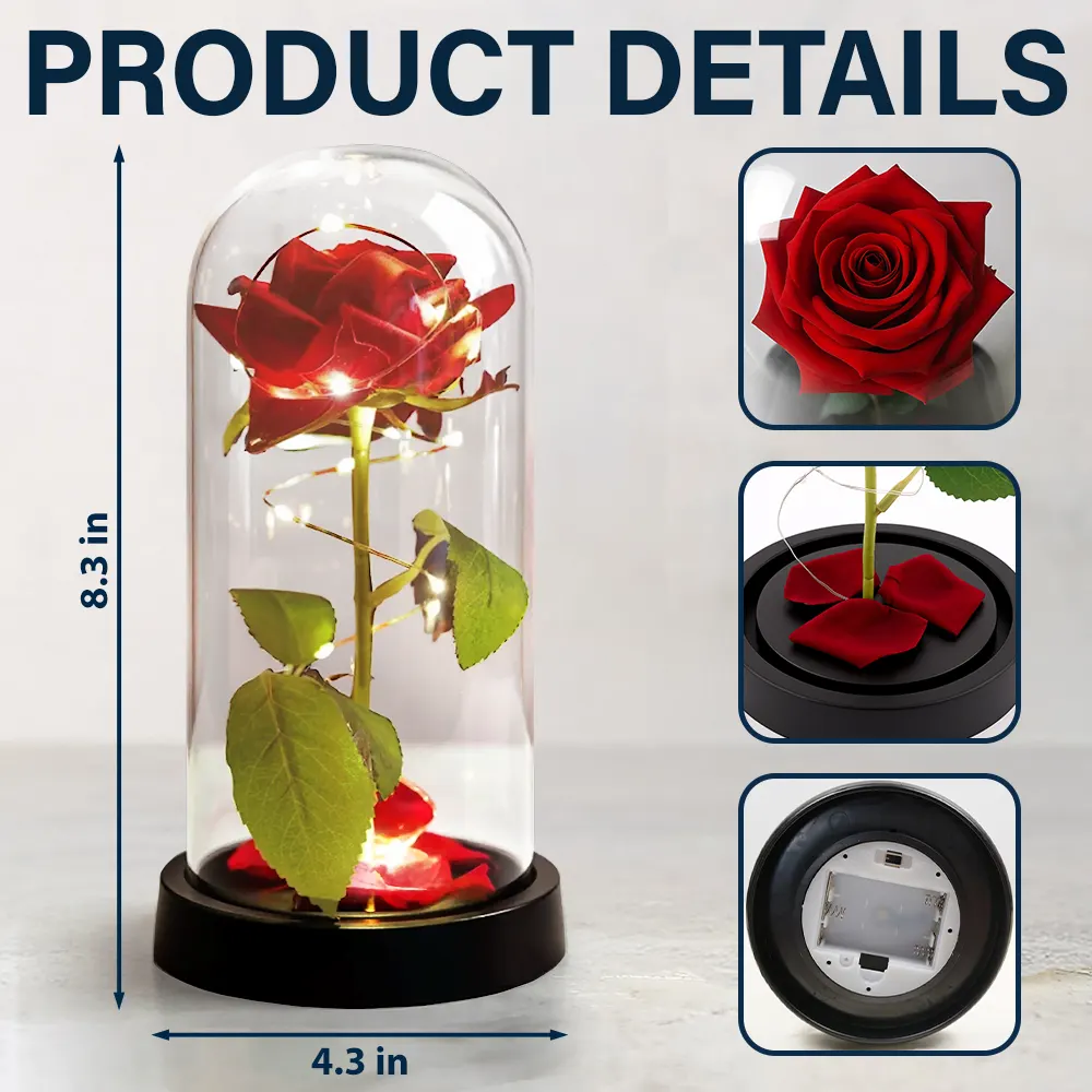 Mother & Daughter A Bond That Can't Be Broken - Personalized Everlasting Rose Dome Lamp - Image 5