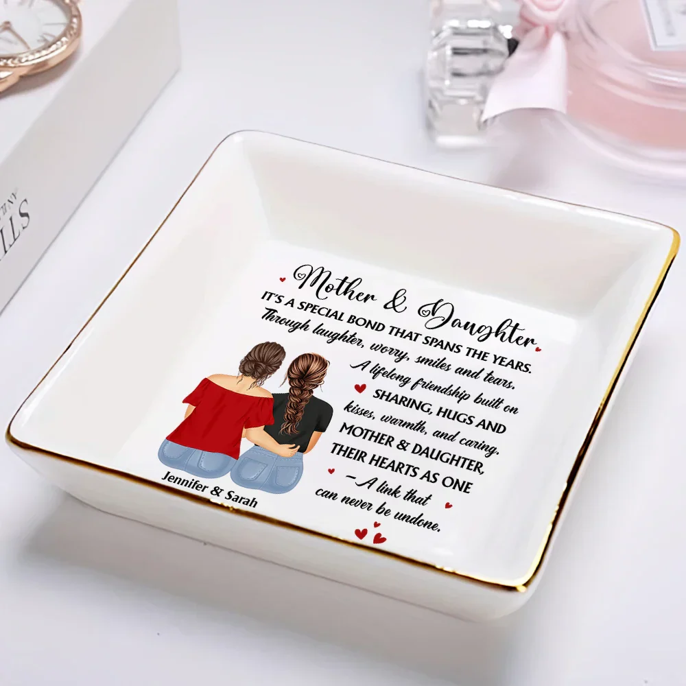Mother & Daughter A Special Bond That Spans The Years - Personalized Ring Dish - Image 2