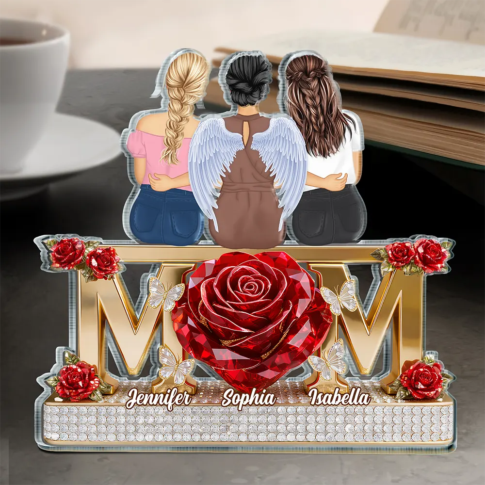 Mother Daughter Forever Together - Personalized Custom Shaped Acrylic Plaque - Image 4