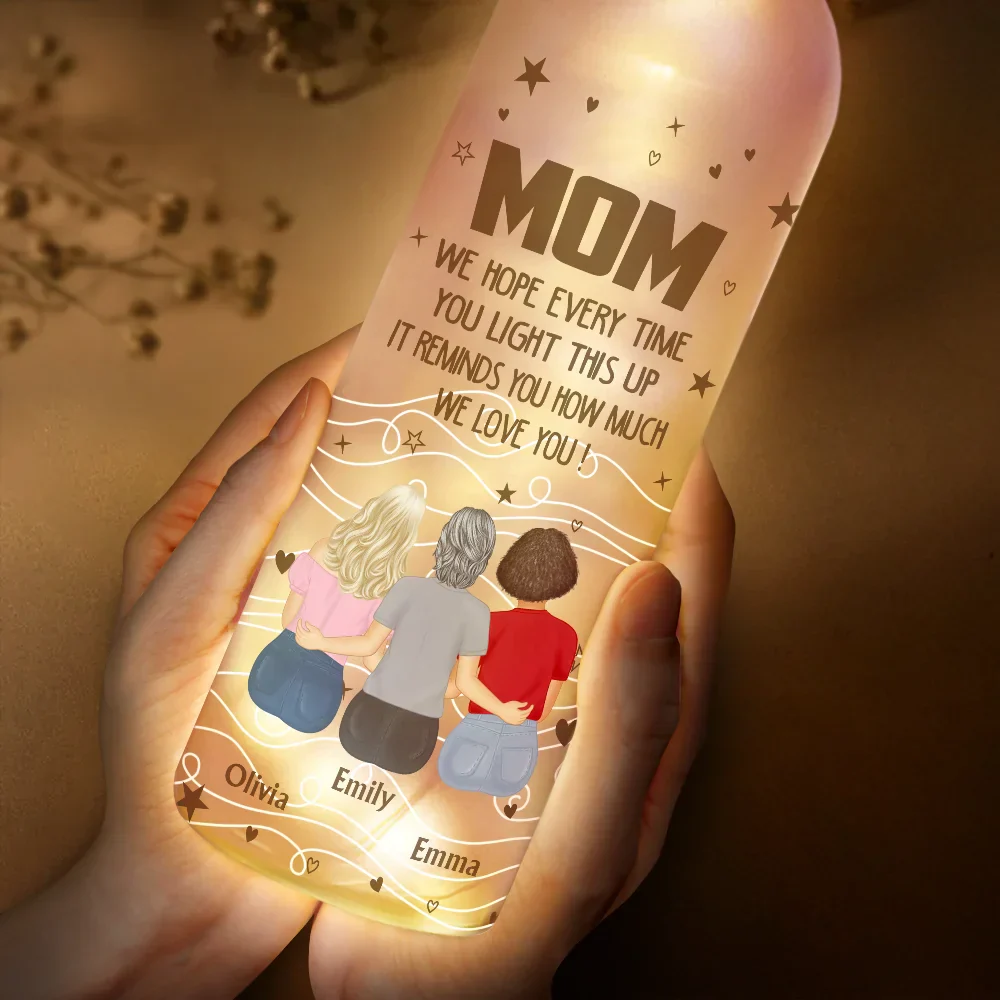 Mother Daughter Hope Every Time You Light This Up - Personalized Bottle Light - Image 3