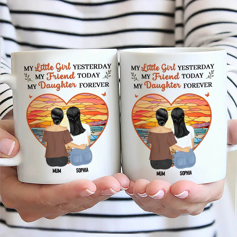 Mother & Daughter My Daughter Forever - Personalized Mug - Image 2