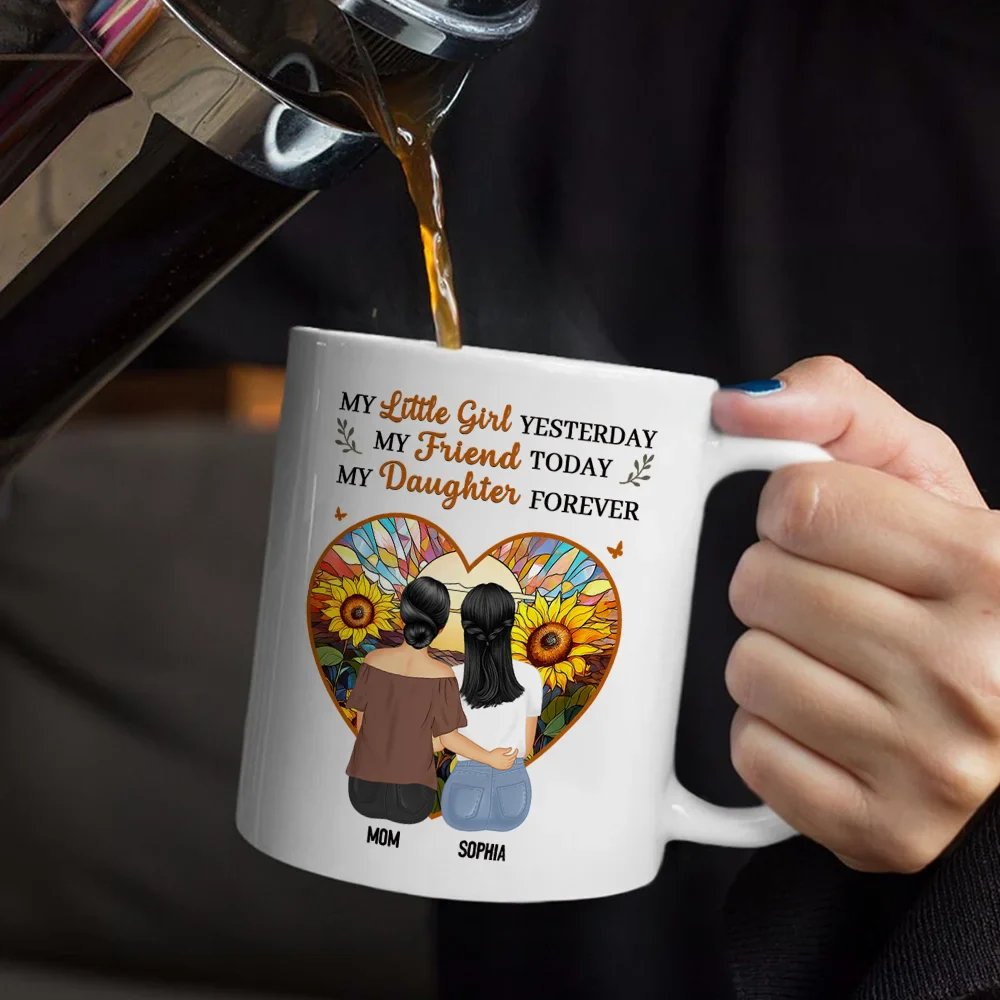 Mother & Daughter My Daughter Forever - Personalized Mug - Image 5