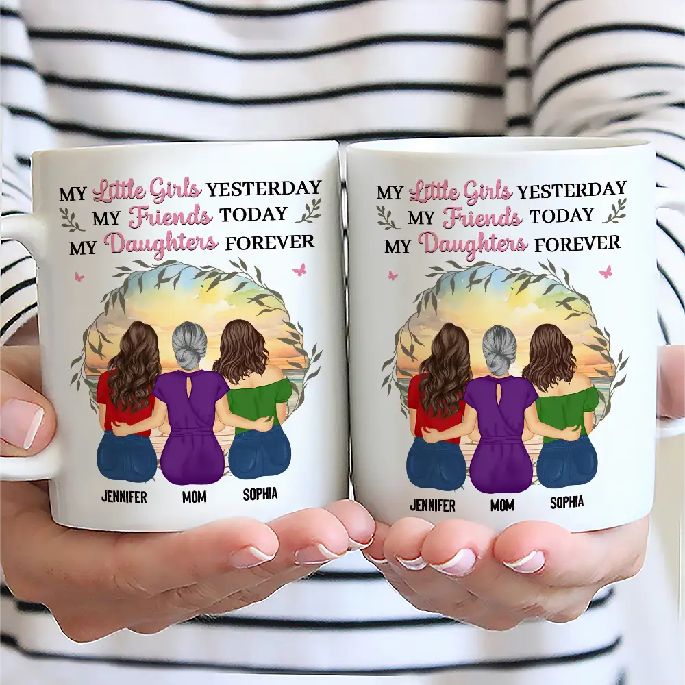Mother & Daughter My Friend Today My Daughter Forever - Personalized Mug - Image 2