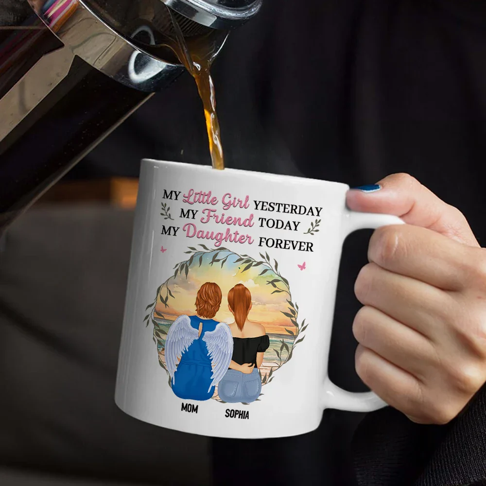 Mother & Daughter My Friend Today My Daughter Forever - Personalized Mug - Image 5