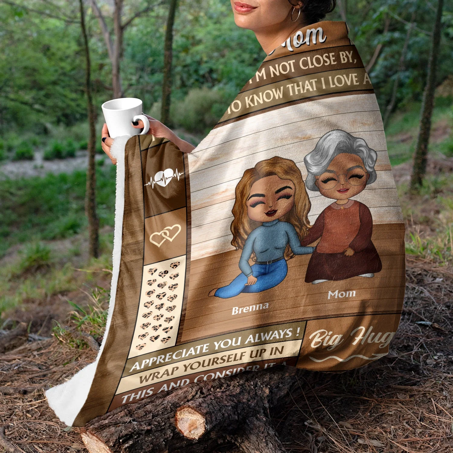 Mother Dear Mom Wrap Yourself Up - Gift For Mom - Personalized Custom Fleece Blanket - Image 3