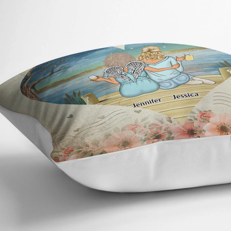 Mother Gift Mother & Daughter Forever Linked Together - Personalized Custom Pillow - Image 2