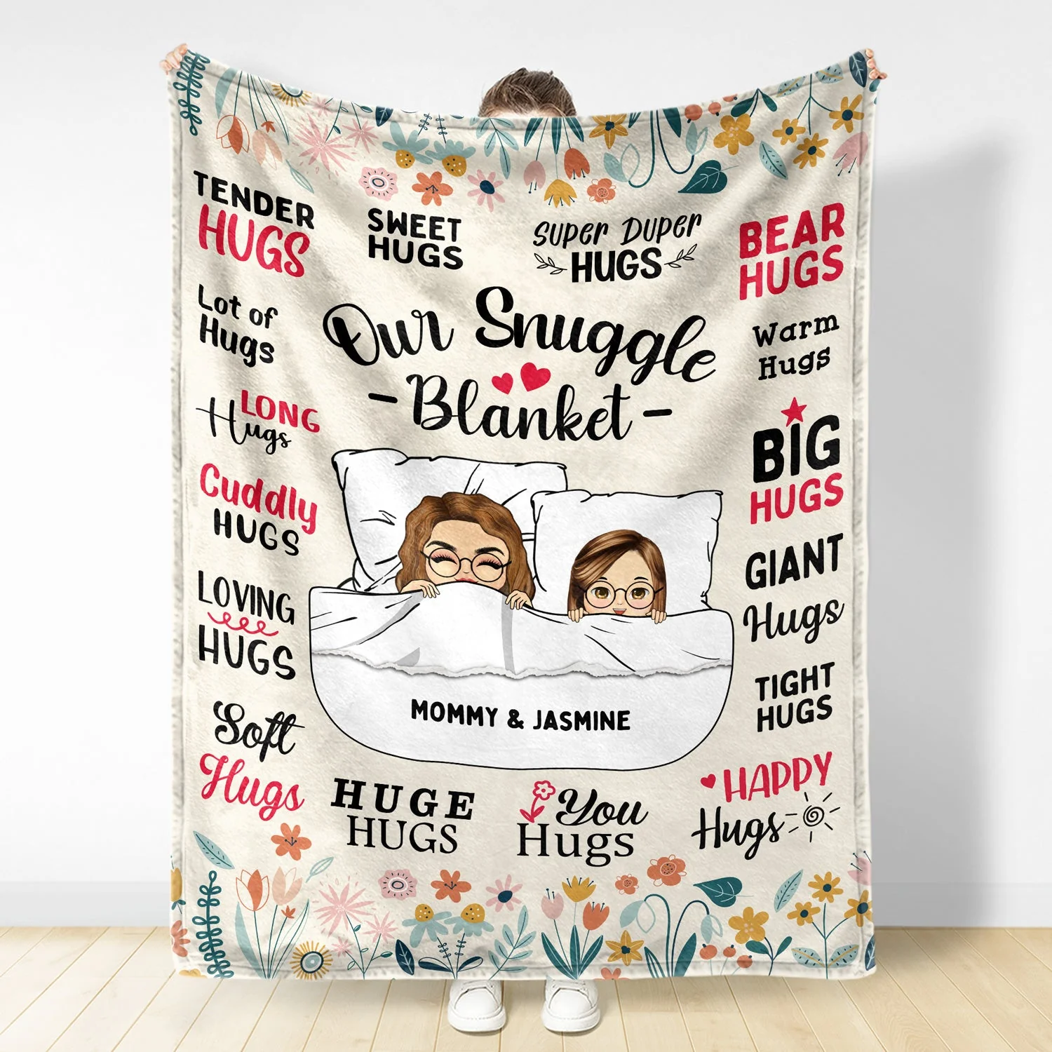 Mother Hug Blanket - Gift For Mother - Personalized Fleece Blanket, Sherpa Blanket - Image 3