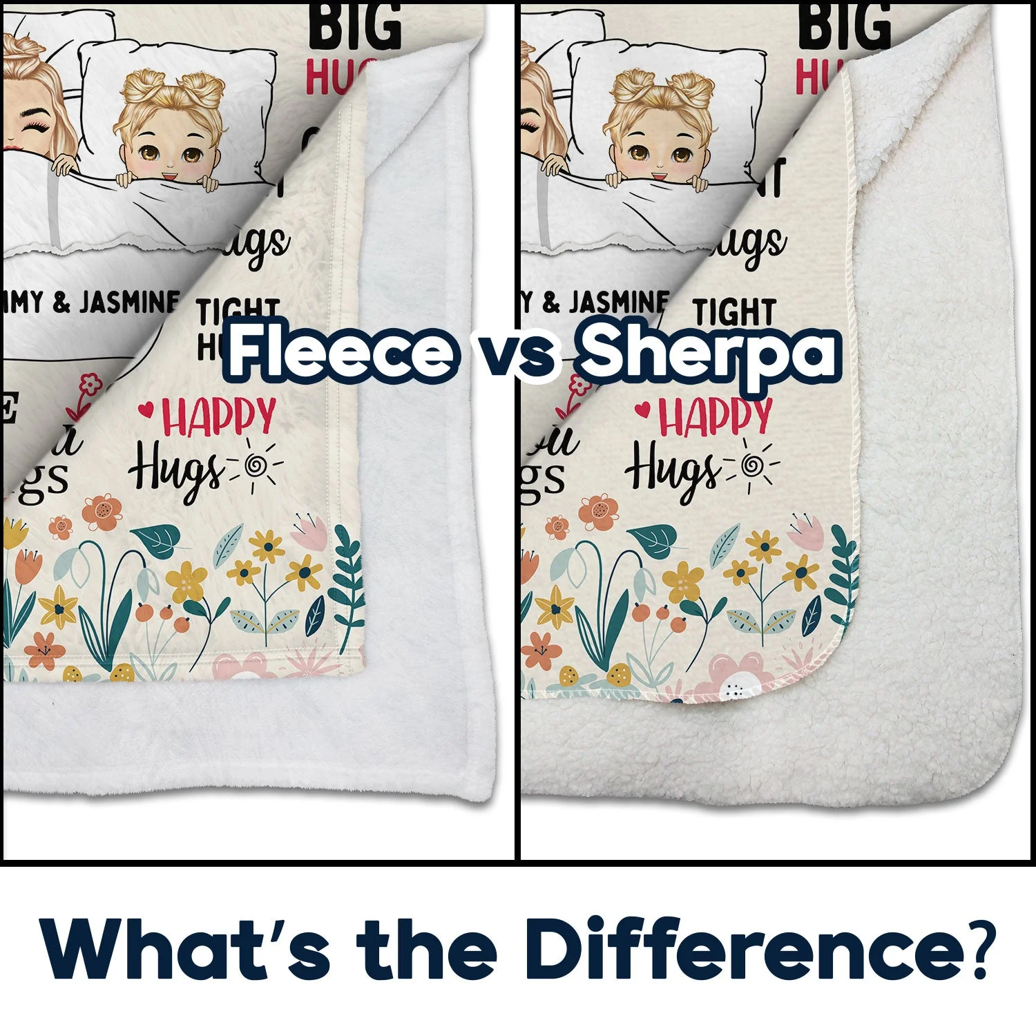 Mother Hug Blanket - Gift For Mother - Personalized Fleece Blanket, Sherpa Blanket - Image 4