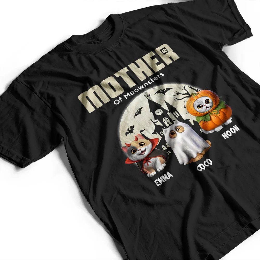 Mother Of Little Meowsters - Personalized T Shirt - Image 3