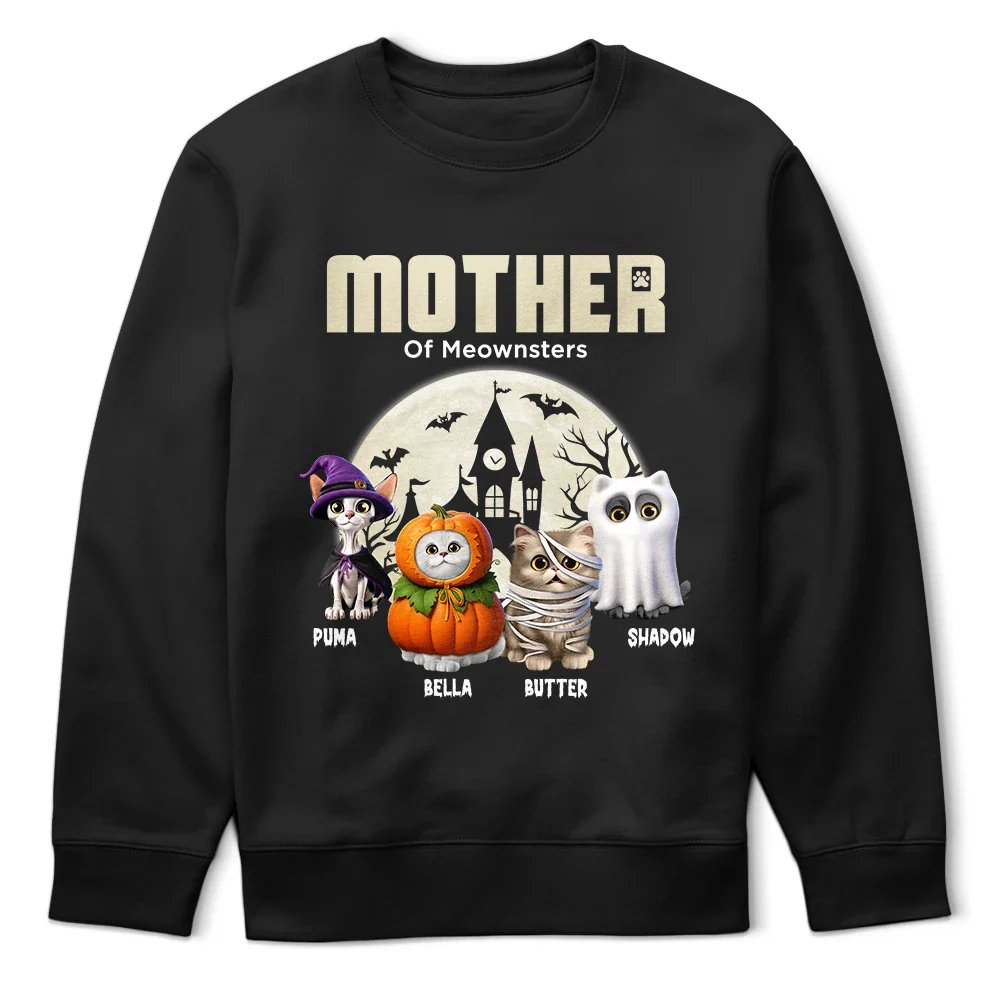 Mother Of Little Meowsters - Personalized T Shirt - Image 5