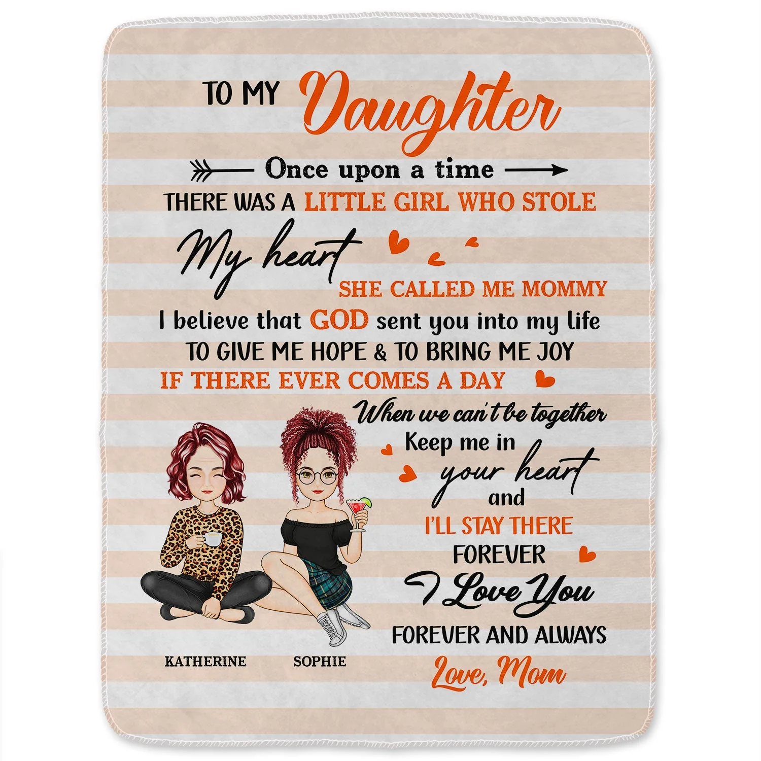 Mother To My Daughter Son Once Upon A Time - Gift For Kids - Personalized Fleece Blanket - Image 2