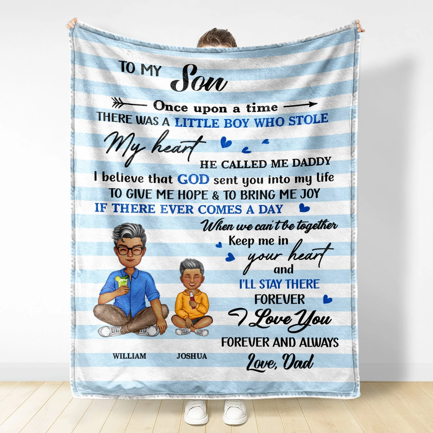 Mother To My Daughter Son Once Upon A Time - Gift For Kids - Personalized Fleece Blanket - Image 4