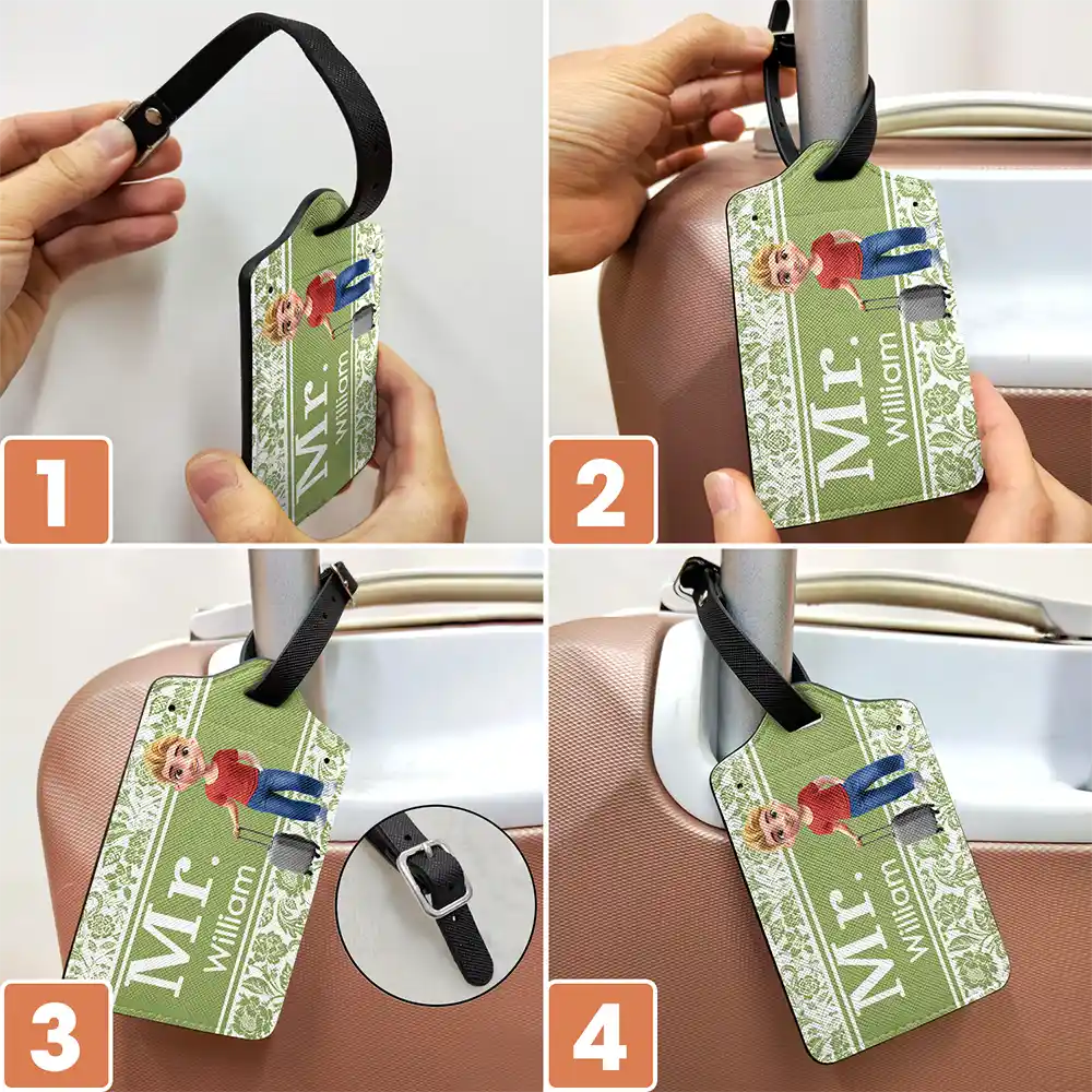 Mr and Mrs Travel - Personalized Combo 2 Luggage Tags - Image 5