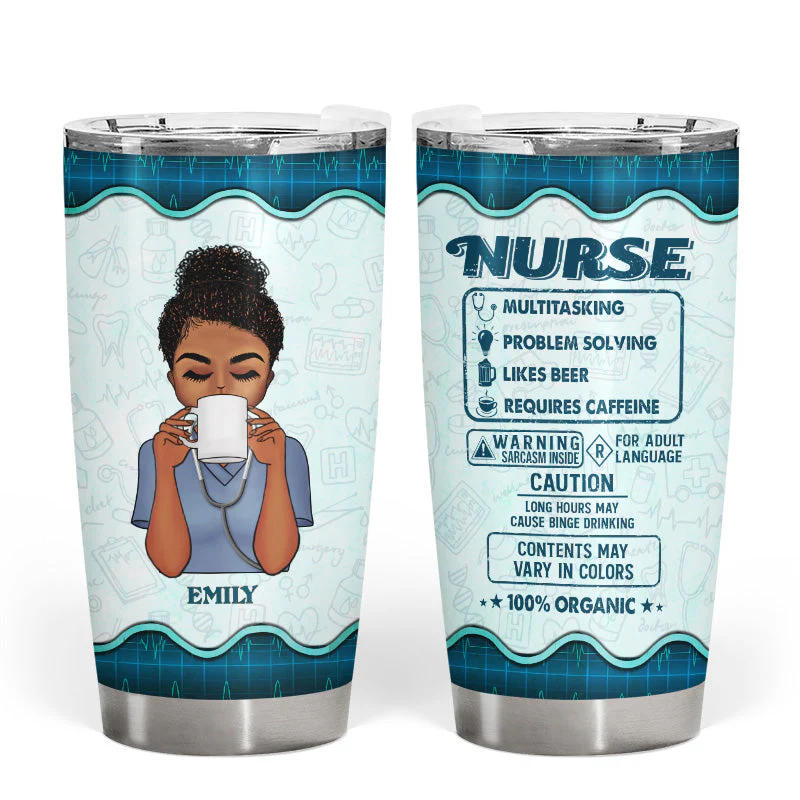 Multitasking - Gift For Nurse - Personalized Custom Tumbler - Image 3