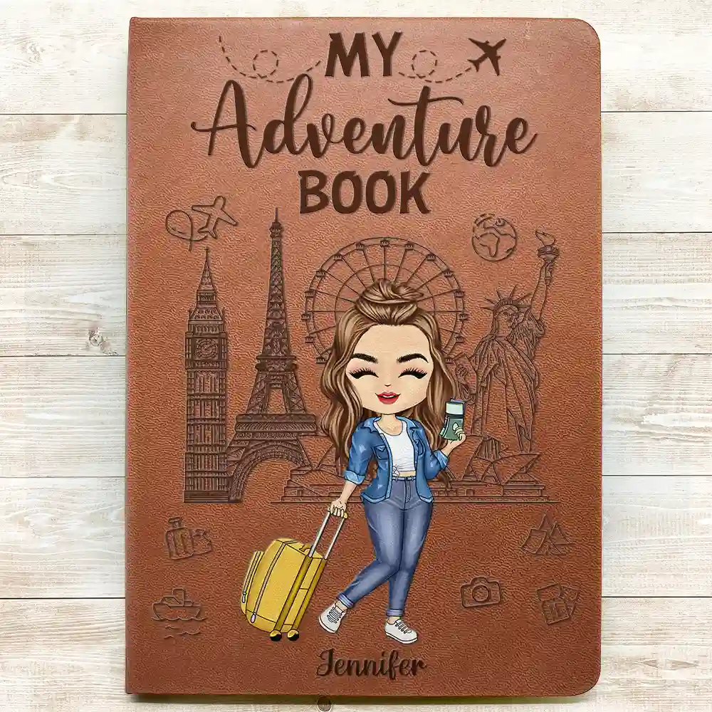 My Adventure Book Travel Journal - Personalized Leather Journal - Image 3