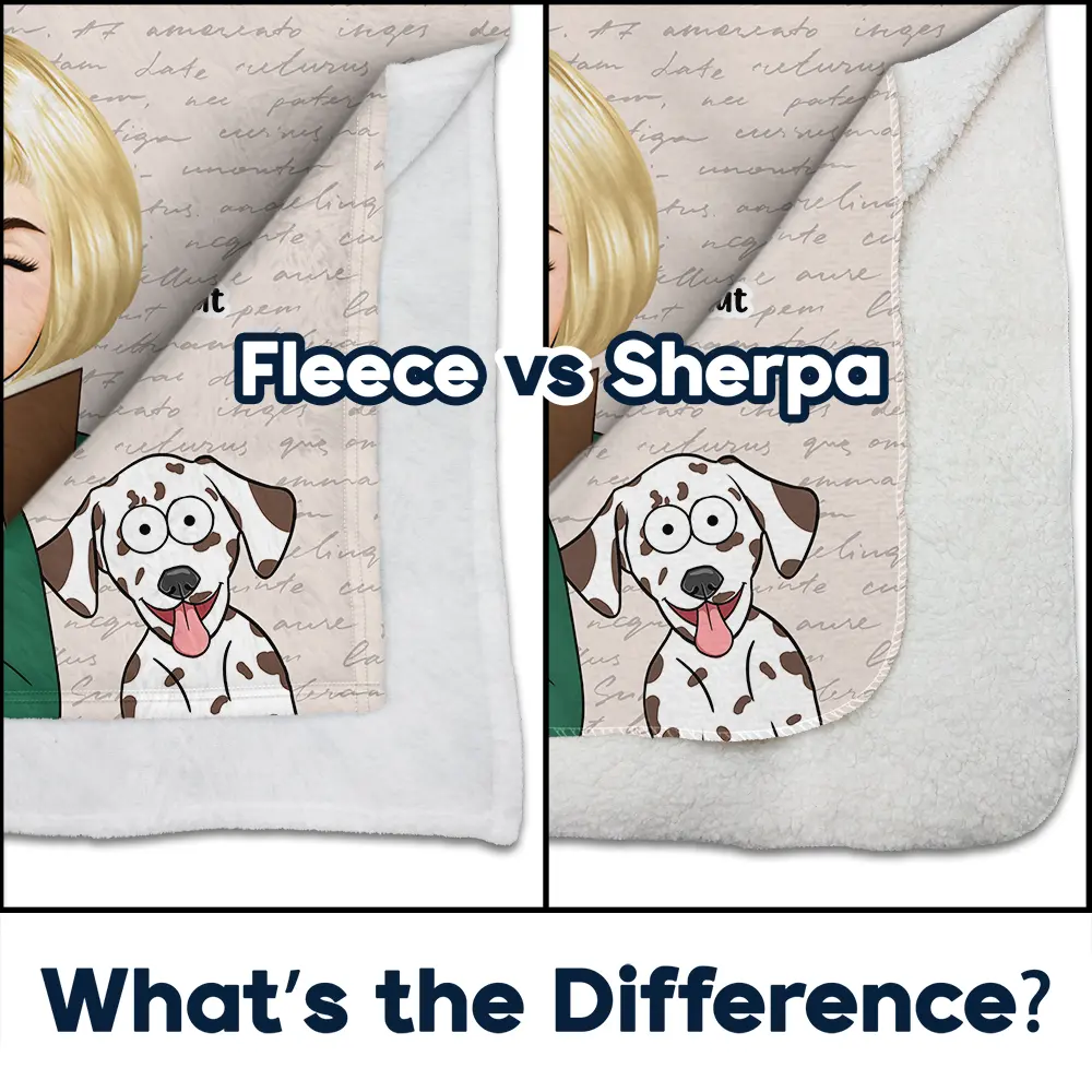 My Book Reading & Cat Cuddling Blanket - Personalized Fleece Blanket, Sherpa Blanket - Image 4