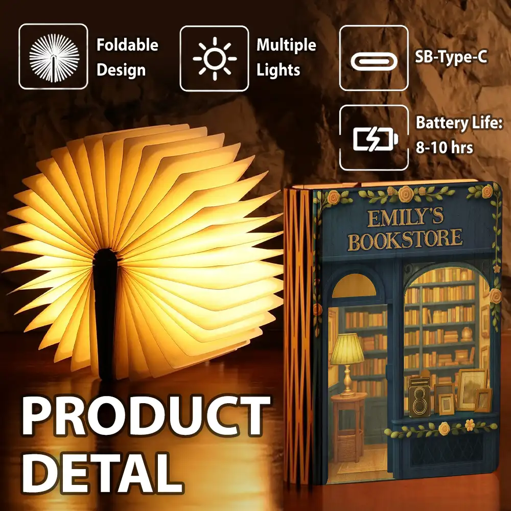 My Book Store 3D Effect - Personalized Book Lamp - Image 4