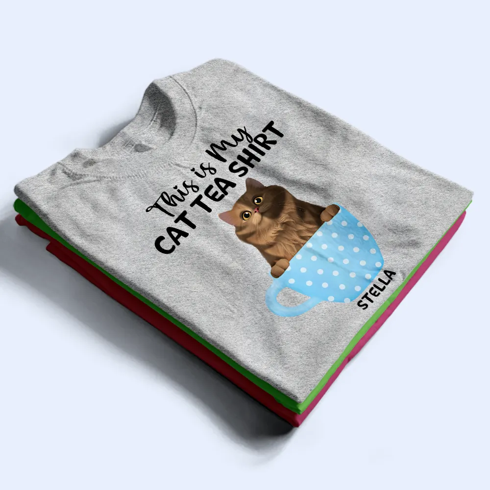 My Cat Tea Shirt - Personalized T Shirt - Image 2