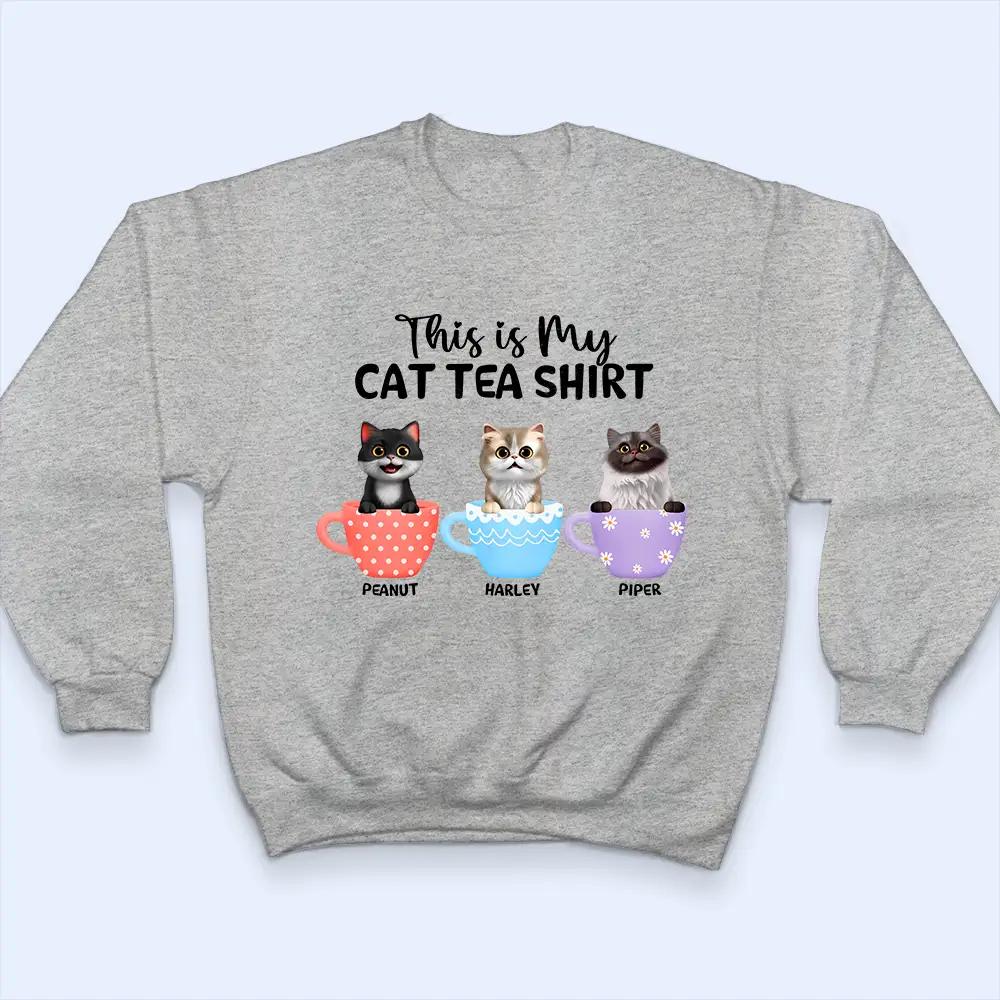 My Cat Tea Shirt - Personalized T Shirt - Image 5