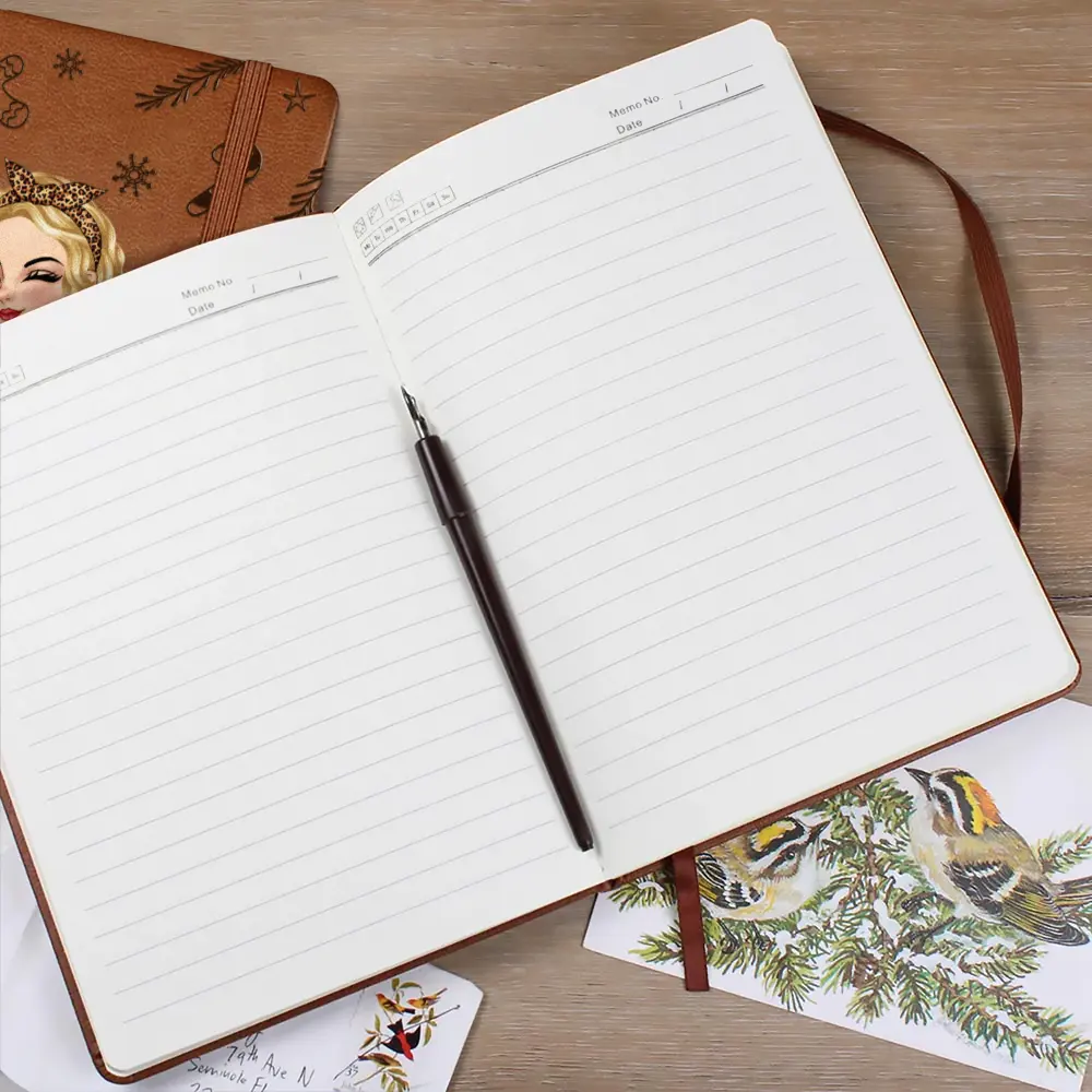 My Christmas Recipe Book - Personalized Leather Journal - Image 2