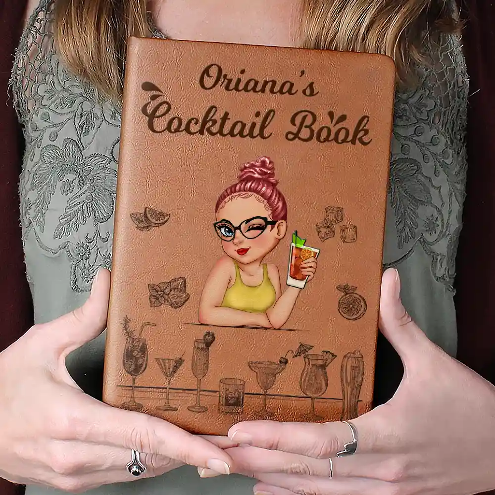 My Cooktail Book - Personalized Leather Journal - Image 4
