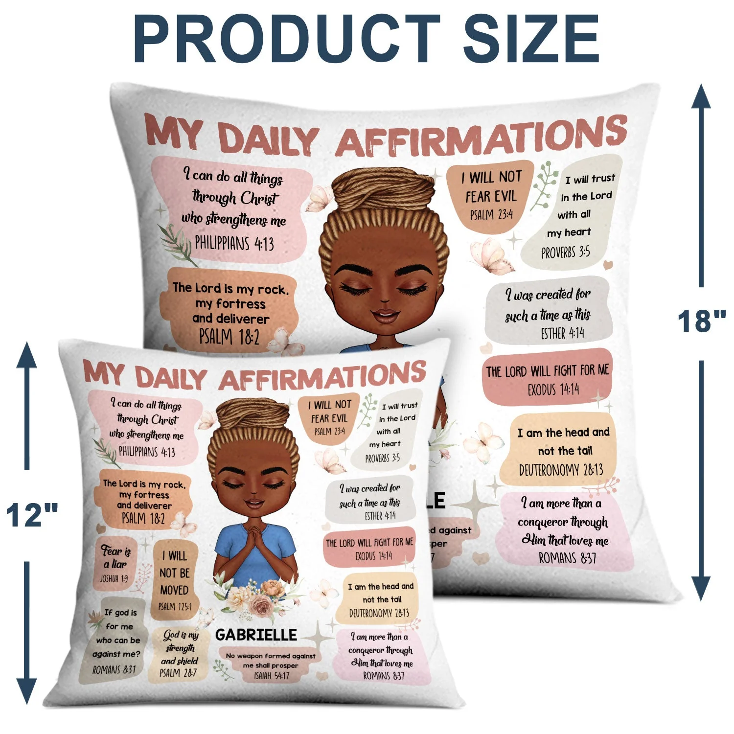 My Daily Affirmation - Gift For Yourself, Gift For Women - Personalized Pillow - Image 4