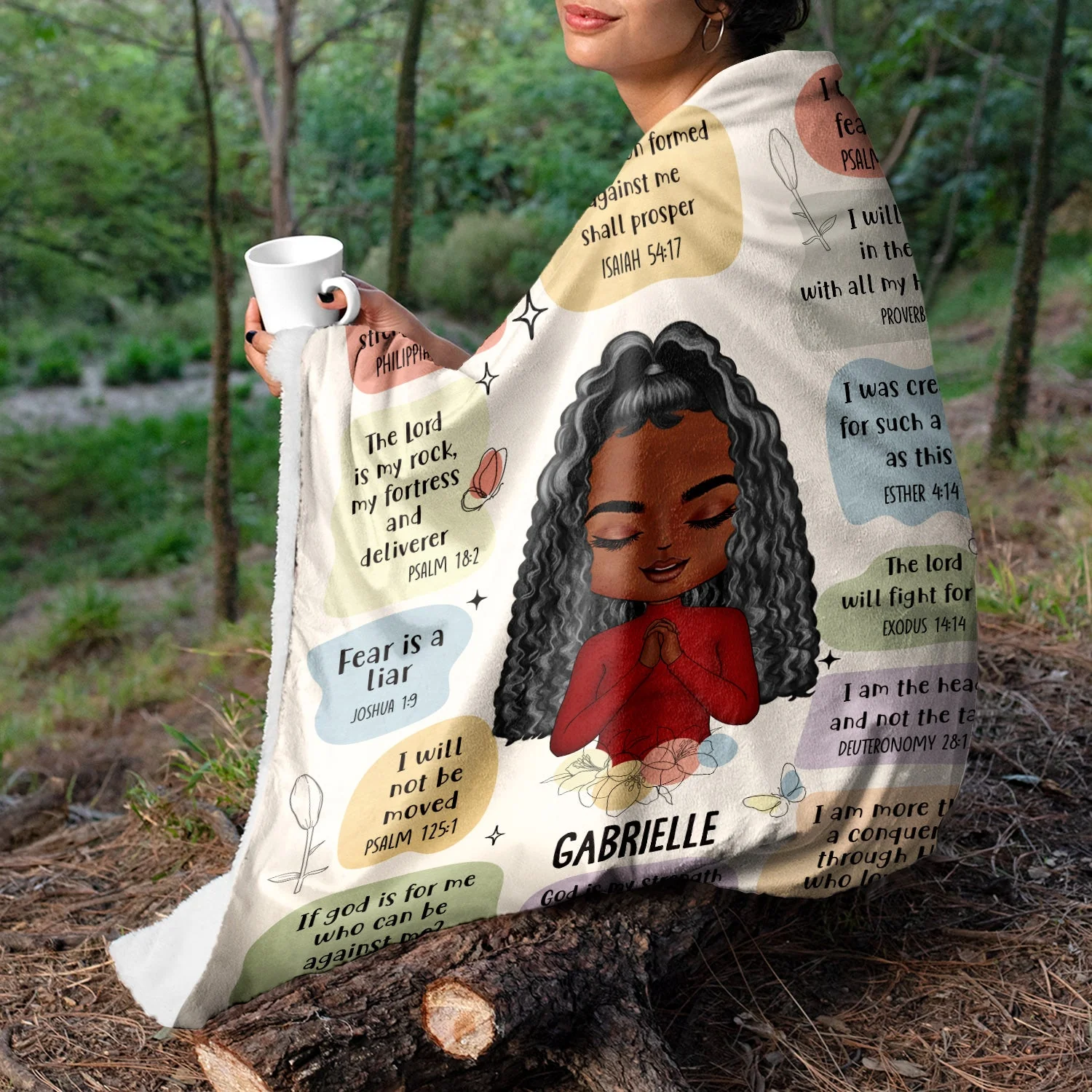 My Daily Affirmations - Gift For Yourself, Gift For Women - Personalized Fleece Blanket - Image 3