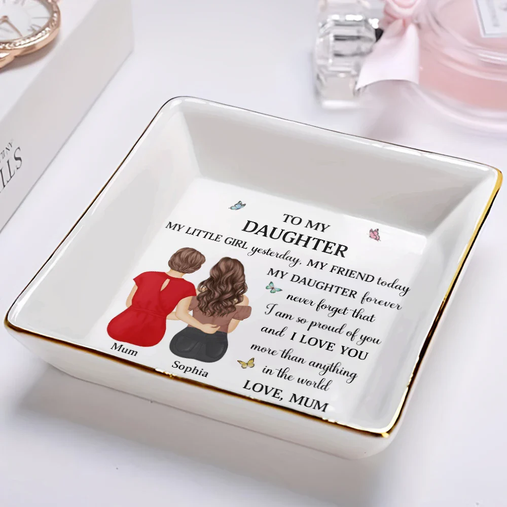 My Daughter Granddaughter Forever - Personalized Ring Dish - Image 2
