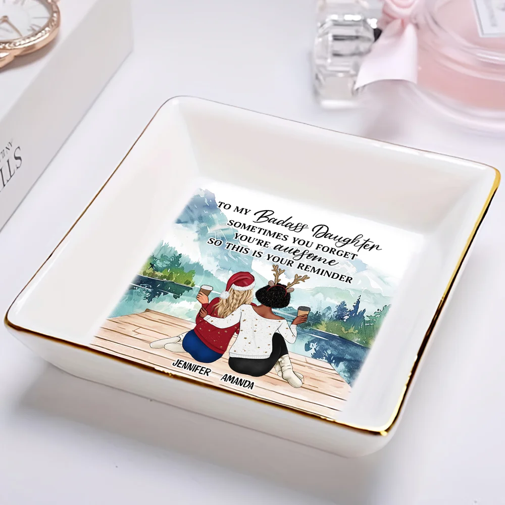 My Daughter Never Forget That I Love You Forever - Personalized Ring Dish - Image 2