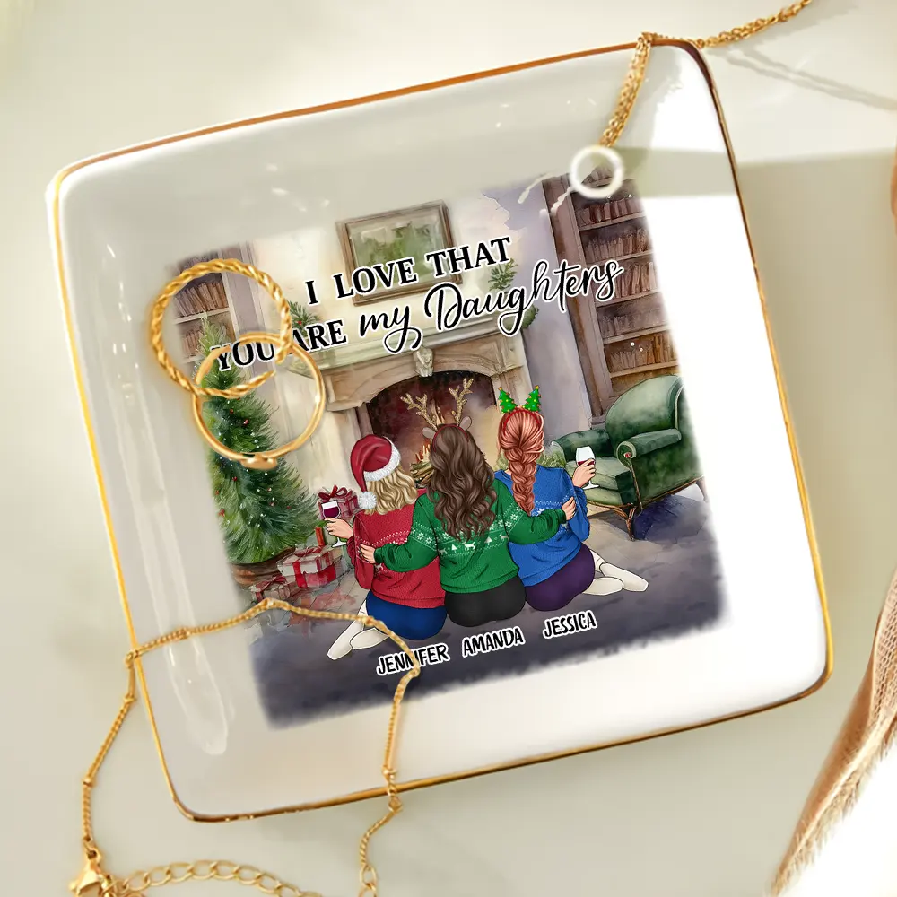 My Daughter Never Forget That I Love You Forever - Personalized Ring Dish - Image 4