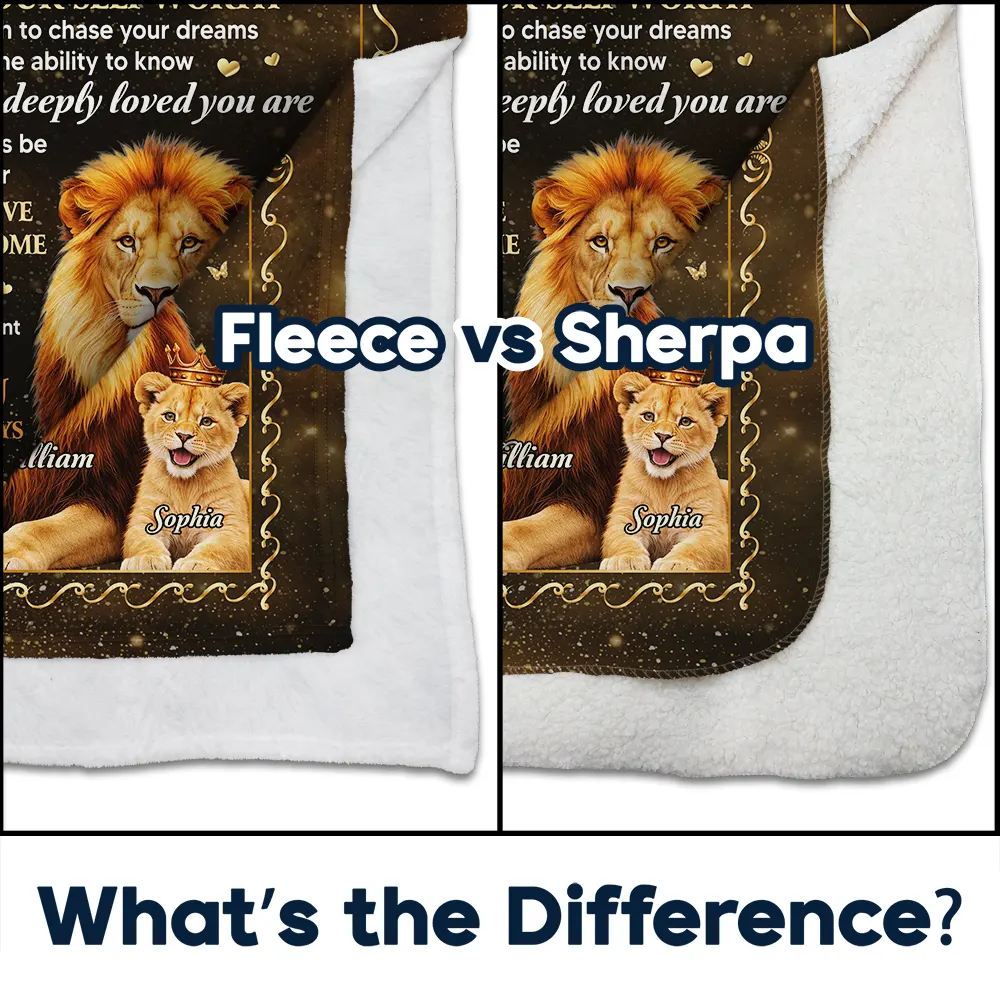 My Daughter Son Just Do Your Best - Personalized Fleece Blanket, Sherpa Blanket - Image 4