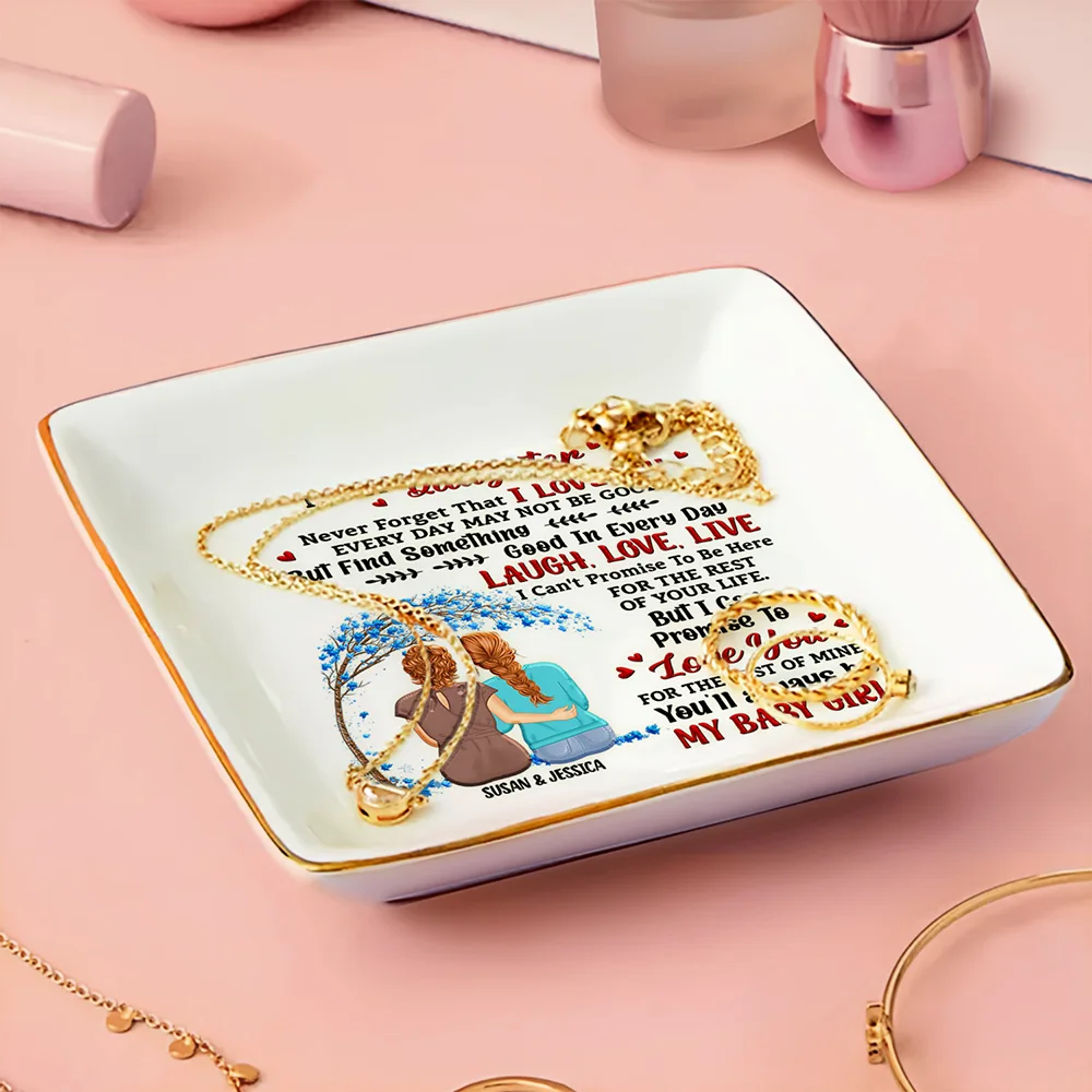 My Daughter You'll Always Be My Baby Girl - Personalized Ring Dish - Image 3