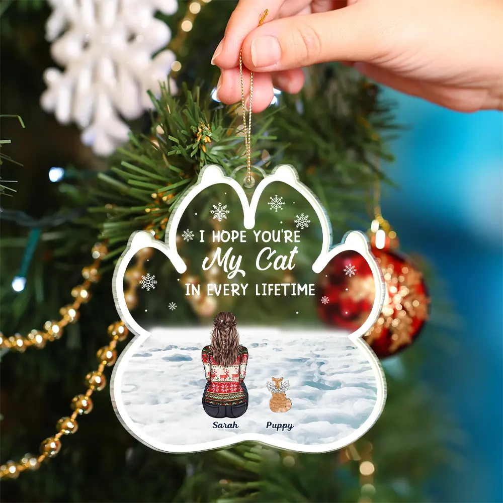 My Dog Every Lifetime Pet Memorial - Personalized Custom Shaped Acrylic Ornament - Image 4