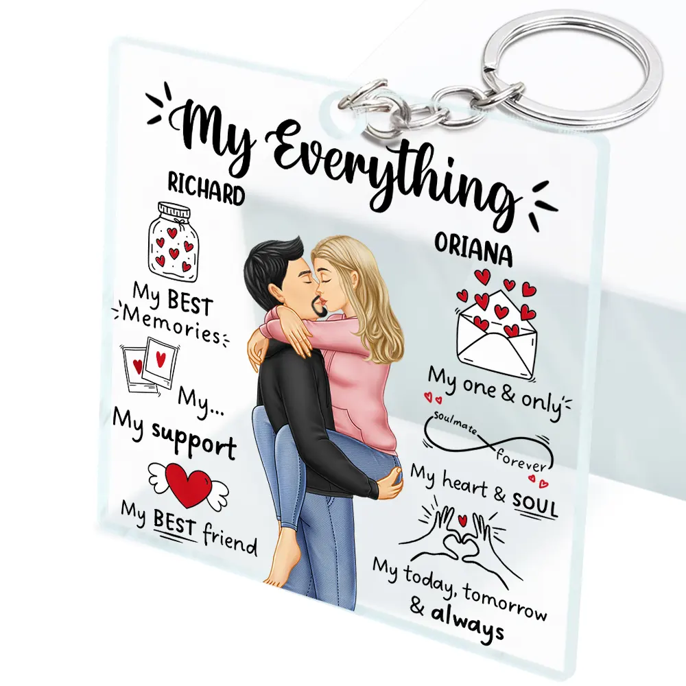 My Everything My Best Friend - Personalized Acrylic Keychain - Image 2