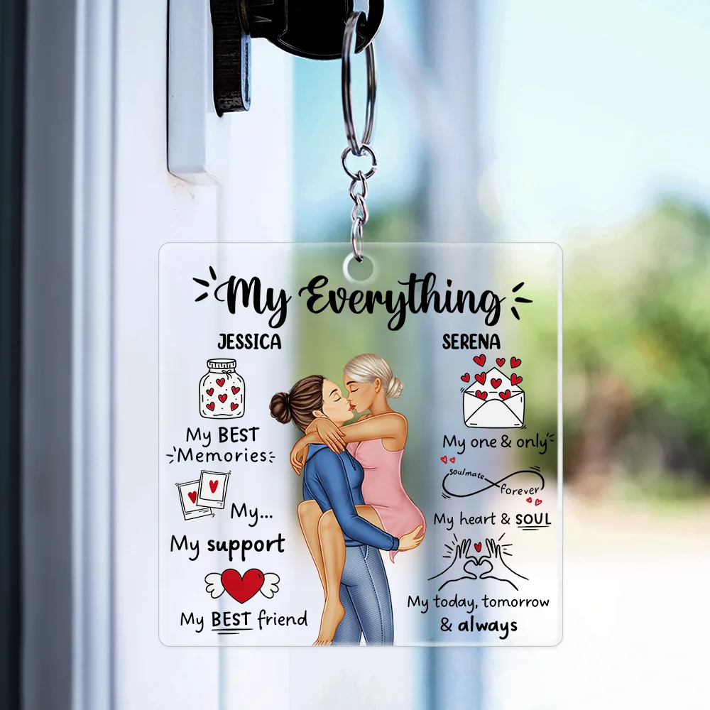 My Everything My Best Friend - Personalized Acrylic Keychain - Image 3