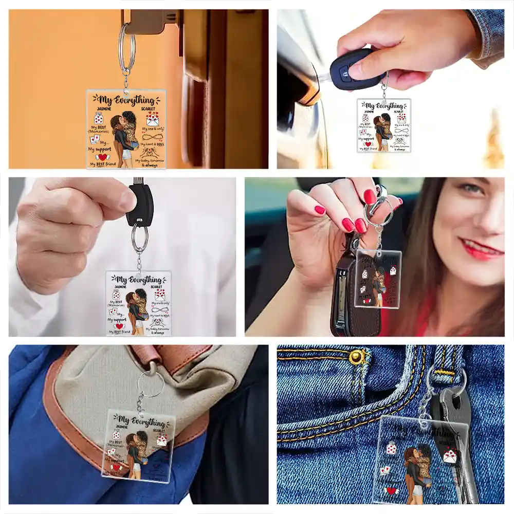 My Everything My Best Friend - Personalized Acrylic Keychain - Image 6